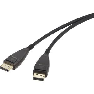 Renkforce DisplayPort Aansluitkabel DisplayPort stekker, DisplayPort stekker 20.00 m Zwart RF-3770962 Vergulde steekcontacten, Ultra HD (8K) DisplayPort-kabel