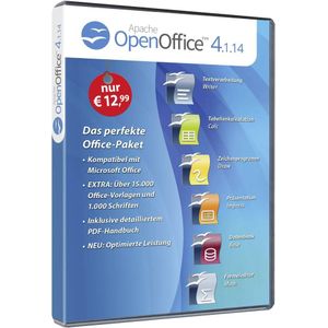 Markt & Technik OpenOffice 4.1.14 Volledige versie, 1 licentie Windows Office-pakket