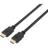 SpeaKa Professional SP-7870704 HDMI-kabel HDMI Aansluitkabel HDMI-A-stekker, HDMI-A-stekker 5.00 m Zwart Audio Return Channel (ARC), Vergulde steekcontacten,