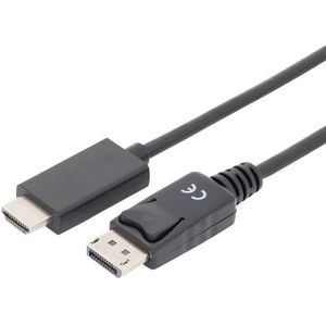 Digitus AK-340303-010-S DisplayPort-kabel DisplayPort / HDMI Adapterkabel DisplayPort-stekker, HDMI-A-stekker 1.00 m Zwart Afgeschermd (drievoudig)
