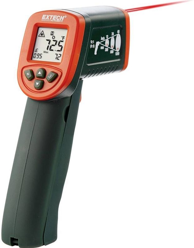 Extech IR267 - infrarood thermometer - Optiek 12:1 - (-50 tot +600 °C) - met contactmeting