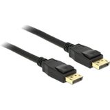 Delock 83808 DisplayPort-kabel DisplayPort Aansluitkabel DisplayPort-stekker, DisplayPort-stekker 5.00 m Zwart Vergulde steekcontacten