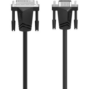 Hama 00200714 DVI-kabel DVI / VGA Adapterkabel DVI-I 24+5-polige stekker, VGA-stekker 15-polig 1.50 m Zwart