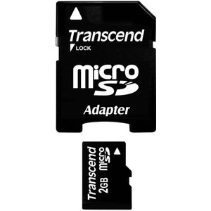 Transcend TS2GUSD microSD-kaart 2 GB Class 2 Incl. SD-adapter