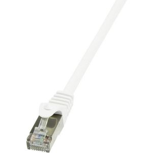 LogiLink CP2051S RJ45 Netwerkkabel, patchkabel CAT 6 F/UTP 2.00 m Wit Snagless 1 stuk(s)