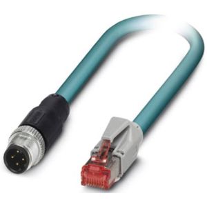 Phoenix Contact 1403499 M12 / RJ45 Netwerkkabel, patchkabel CAT 5e SF/UTP 3.00 m Groen Vlambestendig, Snagless 1 stuk(s)