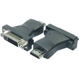 LogiLink AH0002 DVI / HDMI Adapter [1x DVI-bus 24+1-polig - 1x HDMI-stekker] Zwart