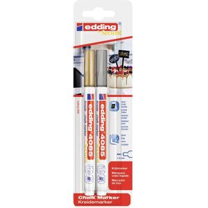 Edding 4085 Krijtmarker Goud, Zilver 1 mm, 2 mm