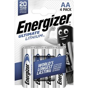 Energizer Ultimate FR6 AA batterij (penlite) Lithium 3000 mAh 1.5 V 4 stuk(s)