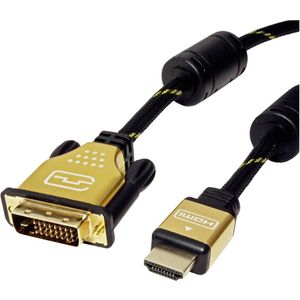 ROLINE GOLD Monitorkabel DVI (24+1) - HDMI, M/M, 7,5 m