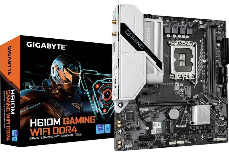 Gigabyte Gigabyte GA-H610M GAMING WF DDR4 (1700) Moederbord Socket Intel 1700 Vormfactor Micro-ATX Moederbord chipset Intel® H610