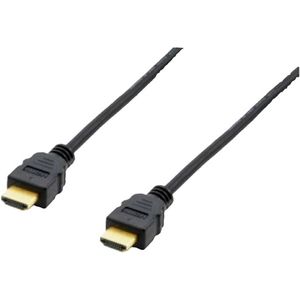 Equip 119374 HDMI-kabel HDMI Aansluitkabel HDMI-A-stekker 15.00 M Zwart Vergulde Steekcontacten