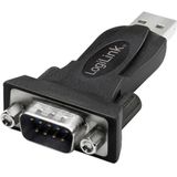 LogiLink Serieel Adapter [1x USB-A 2.0 stekker - 1x RS232-stekker] Zwart