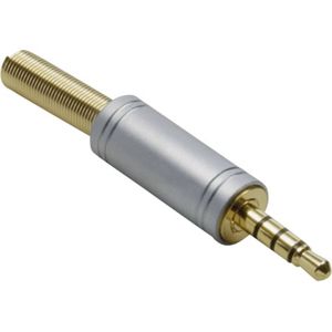 BKL Electronic 1103088 Jackplug 3.5 mm Stekker, recht Aantal polen: 4 Stereo Goud 1 stuk(s)