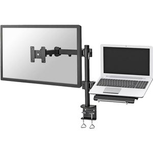Neomounts FPMA-D960NOTEBOOK 1-voudig Monitor-tafelbeugel 25,4 cm (10) - 68,6 cm (27) In hoogte verstelbaar, Laptophouder, Kantelbaar, Zwenkbaar Zwart