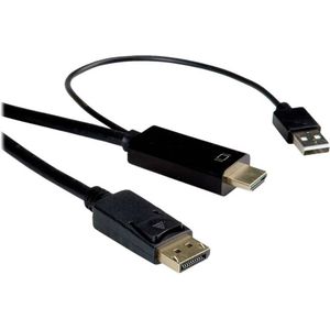 ROLINE HDMI kabel UltraHDTV - DisplayPort, M/M, zwart, 2 m