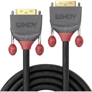 LINDY 36241 DVI-kabel DVI Aansluitkabel DVI-D 18+1-polige stekker, DVI-D 18+1-polige stekker 15.00 m Zwart