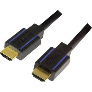 LogiLink CHB005 HDMI-kabel HDMI Aansluitkabel HDMI-A-stekker, HDMI-A-stekker 3.00 m Zwart 4K UHD