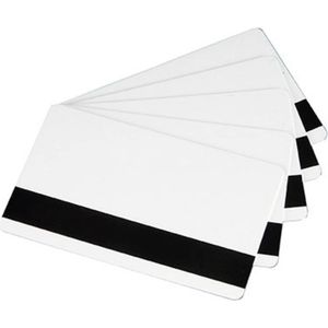 Zebra Bedrukbare plastic kaarten met magneetstrip Premier PVC HiCo Magnet Stripe (b x h) 85 mm x 54 mm Wit Set van 500 stuks