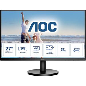 AOC Q27B3MA LED-monitor Energielabel F (A - G) 68.6 cm (27 inch) 2560 x 1440 Pixel 16:9 4 ms HDMI, DisplayPort, Hoofdtelefoon (3.5 mm jackplug) VA LCD