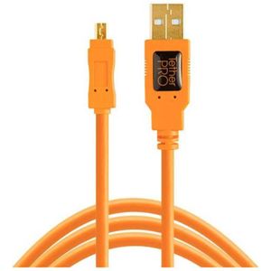 Tether Tools USB-kabel USB-mini-B stekker, USB-A stekker 4.60 m Oranje CU8015-ORG