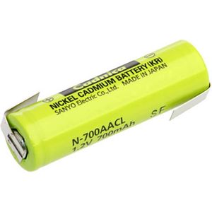 Panasonic AA ZLF Speciale oplaadbare batterij AA (penlite) Z-soldeerlip NiCd 1.2 V 700 mAh