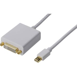 Digitus AK-340406-001-W DisplayPort / DVI Adapter [1x Mini-DisplayPort stekker - 1x DVI-bus 24+5-polig] Wit 15.00 cm