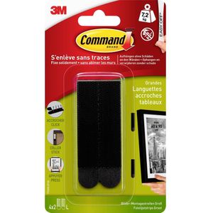 3M Command-beeldmontage strips Zwart Inhoud: 4 paar