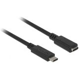 Delock USB-kabel USB 3.2 Gen1 (USB 3.0 / USB 3.1 Gen1) USB-C stekker, USB-C bus 1.50 m Zwart 85534
