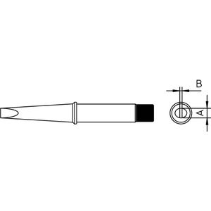 Weller 4CT6C8-1 Soldeerpunt Beitelvorm, recht Grootte soldeerpunt 3.2 mm Inhoud: 1 stuk(s)