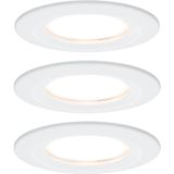 Paulmann Nova Inbouwlamp voor badkamer Set van 3 stuks LED LED 18 W IP44 Wit (mat)