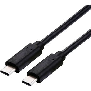 Value USB-C-kabel USB 4.0 USB-C stekker 2.00 m Zwart Afgeschermd 11999083