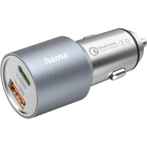 Hama USB-oplader 38 W Auto, Vrachtwagen Uitgangsstroom (max.) 3000 mA Aantal uitgangen: 2 x USB-A, USB-C