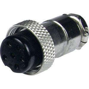 Cliff FC684218 Miniatuur-DIN-connector Bus, recht Aantal polen: 8 Zilver 1 stuk(s)