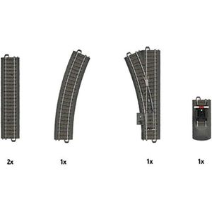 H0 Märklin C-rails (met ballastbed) 24900 Uitbreidingsset C1