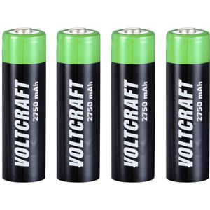VOLTCRAFT HR06 Oplaadbare AA batterij (penlite) NiMH 2750 mAh 1.2 V 4 stuk(s)