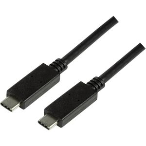 LogiLink USB-kabel USB 3.2 Gen1 (USB 3.0 / USB 3.1 Gen1) USB-C stekker, USB-C stekker 0.50 m Zwart CU0128