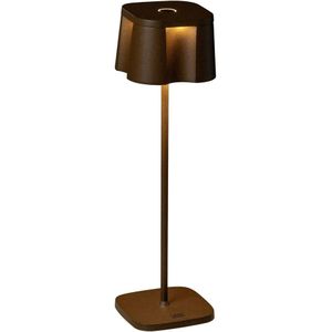 Konstsmide Nice tafellamp - 2,5 W LED - Roestkleur - Met oplaadstation - voor binnen en buiten - dimbaar