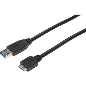 Digitus USB-kabel USB 3.2 Gen1 (USB 3.0 / USB 3.1 Gen1) USB-A stekker, USB-micro-B 3.0 stekker 0.25 m Zwart AK-11234