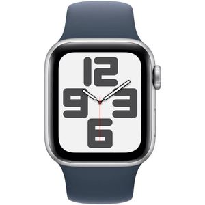 Apple Watch SE (2023) GPS 40 mm Aluminium kast Sportband Storm Blue S/M