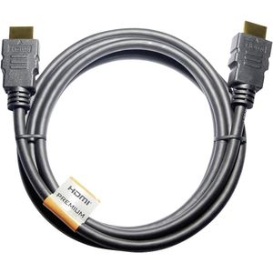 Maxtrack HDMI Aansluitkabel HDMI-A stekker, HDMI-A stekker 1.00 m Zwart C 215-1 L Ultra HD-HDMI HDMI-kabel