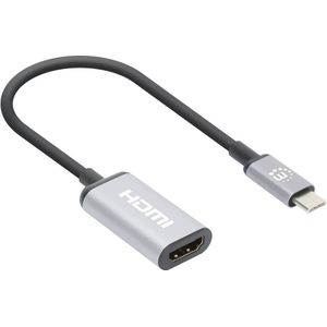 Manhattan USB 2.0 Adapter [1x USB-C stekker - 1x HDMI-bus] 4K@60Hz USB-C to HDMI-Adapter
