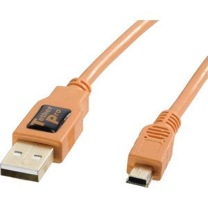 Tether Tools USB-kabel USB-mini-B stekker, USB-A stekker 4.60 m Oranje CU5451