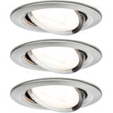 Paulmann 93465 Inbouwlamp Set van 3 stuks LED GU10 19.5 W Metaal (geborsteld)