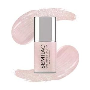 Semilac - S259 Naked Glitter Beige - 3in1 One Step Glossy Gel Nagellak - 7 ml