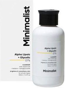 Minimalist Alpha Lipoic + Glycolic 07% Cleanser Reinigingsgel, 100 ml