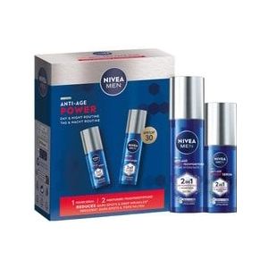 Nivea MEN Anti-Age Power Set Serum & Feuchtigkeitspflege Gezichtsverzorgingsset, 1 st