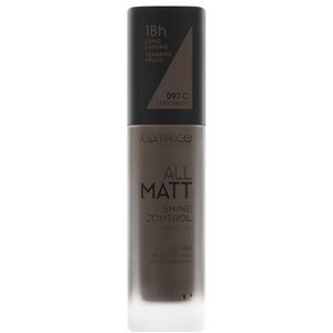 Catrice All Matt Shine Control Vloeibare foundation, Nr. 097 - Cool Ebony, 30 ml