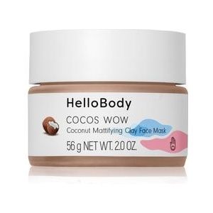 HelloBody Cocos WOW Coconut Mattifying Clay Face Mask Gezichtsmasker, 50 ml