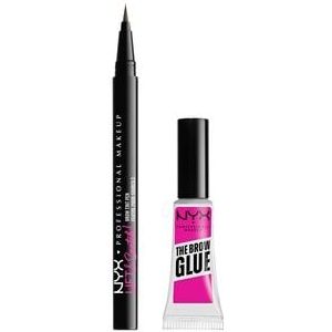 NYX Professional Makeup Wenkbrauwlamineer set Oogmake-up set, Ash Brown, 1 st